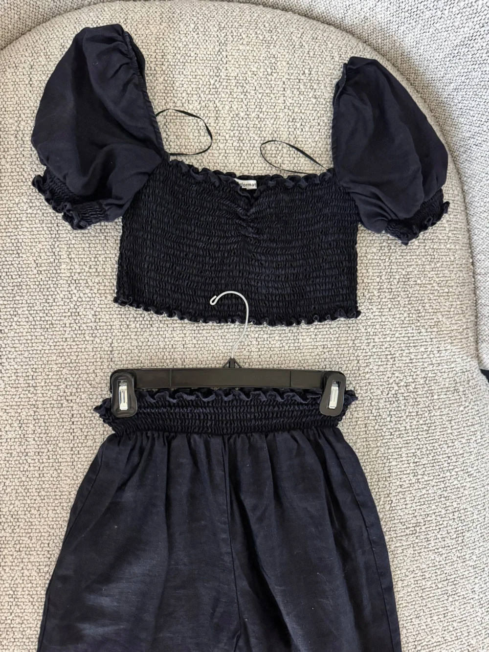 Reformation Linen Crop Top and Pant set